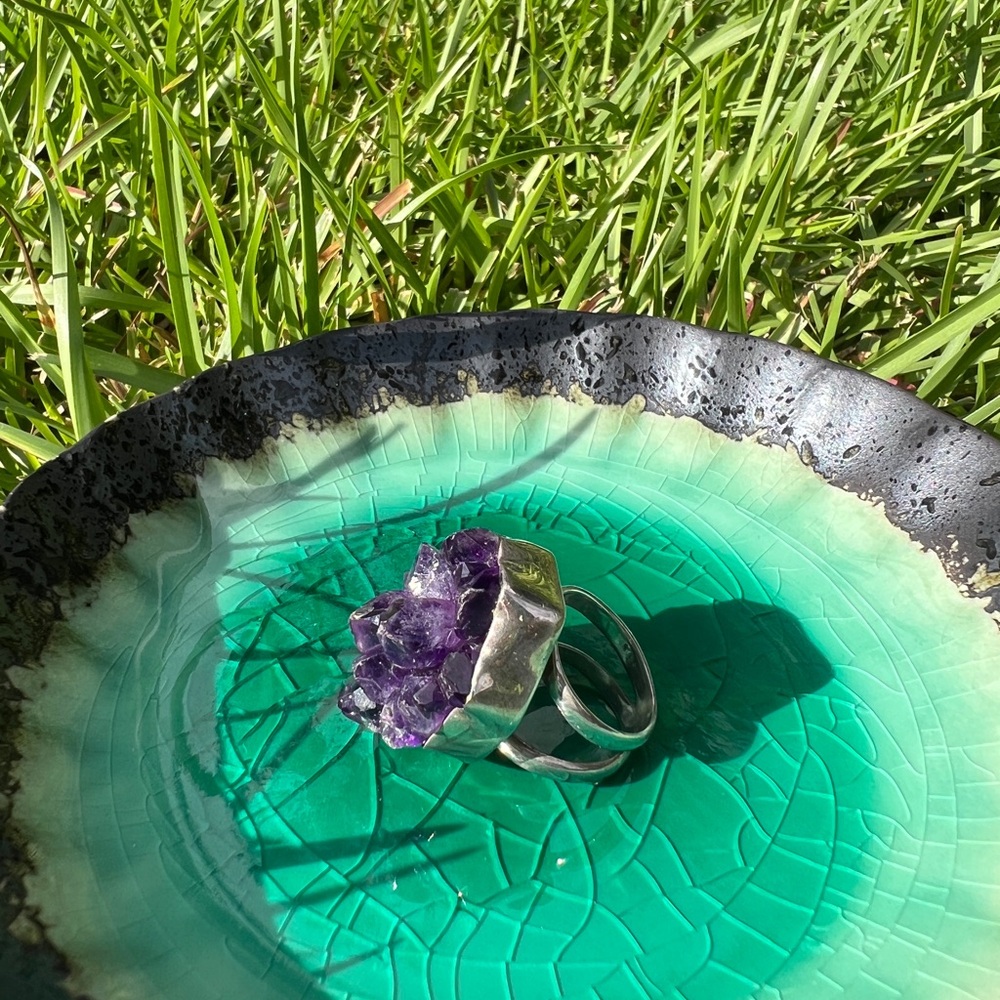 Raw Amethyst Ring - image 2